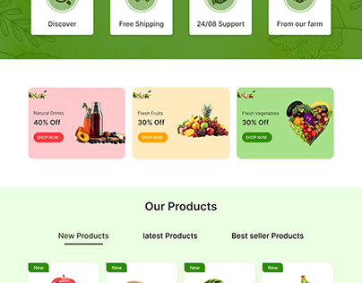 Organic website Ui