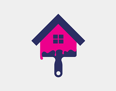 Paint house logo vector illustration