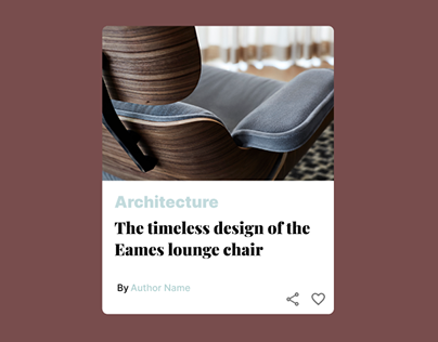 Eames lounge card