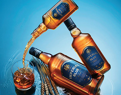 Imperial Blue whisky product shoot