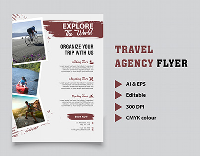 Eye catching flyer design for travel agency