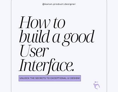 How to build a good User Interface