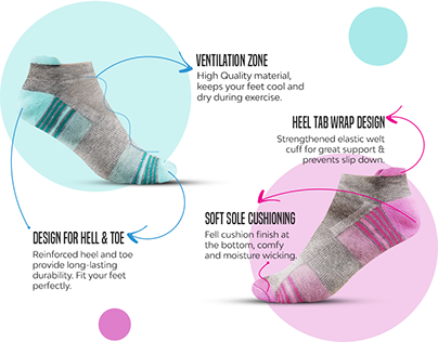 Amazon A+ Content Design/EBC Design - Women Socks