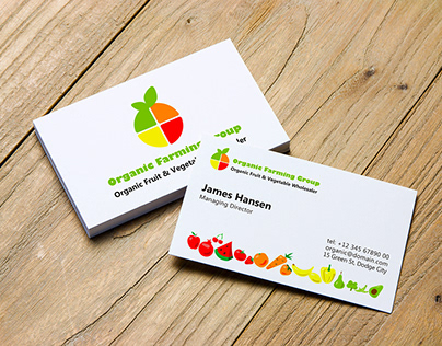 Business Card for Organic Fruit&Vagetable Wholesaler