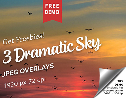 Free Dramatic Sky Photo Overlays