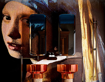 CGI :Bathroom with Jan Vermeer