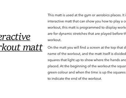 Interactive Matt