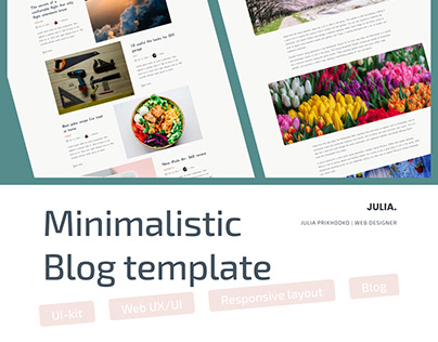 Minimalistic blog website design