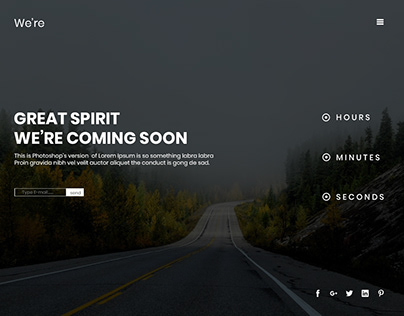 coming soon landing page