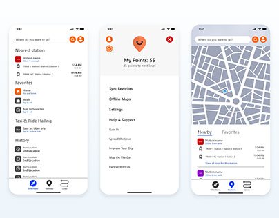 Public Transport App (Moovit) Redesign Concept