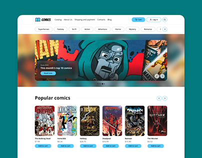 Website Design | Comic Shop