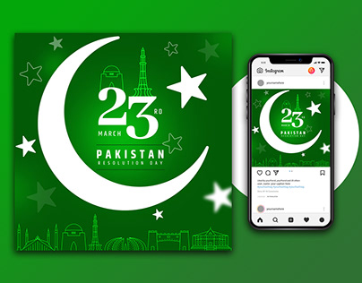 Pakistan Resolution Day | 23rd March Social Media Post
