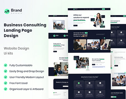Business Consulting Landing Page UI Design I Website