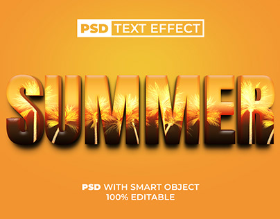 3D Text Effect Summer Style