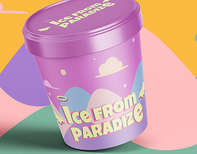 Фирменный стиль для мороженного "Ice from paradize"