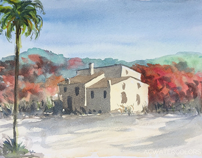 The old Mill, Provence. 18x24cm, 2021.