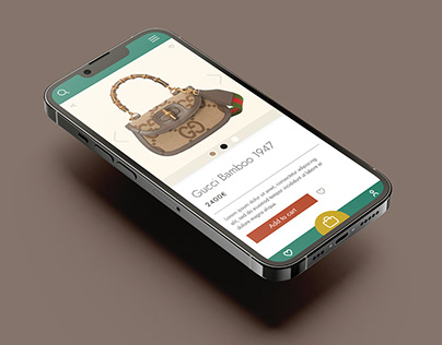 UI design concept per Gucci product page