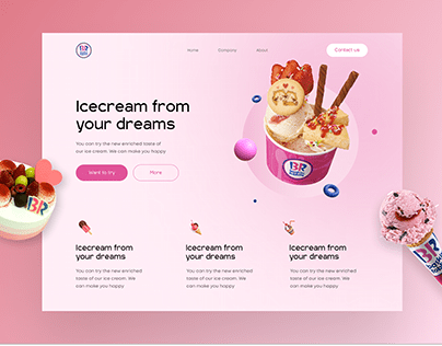 Ice cream Baskin Robbins Concept