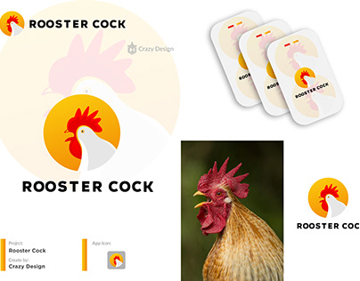 Rooster Cock logo desing | minimalist logo design