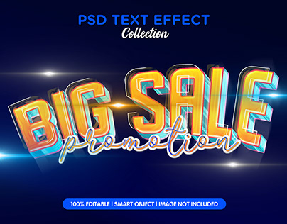 Big sale promotion psd text effect template