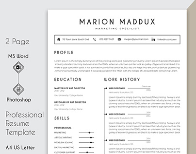 MS Word resume template