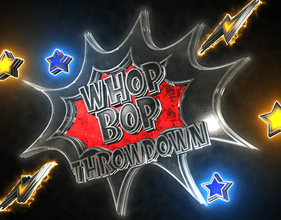 Animation of a logo called Whop Bob Trowdown Modified