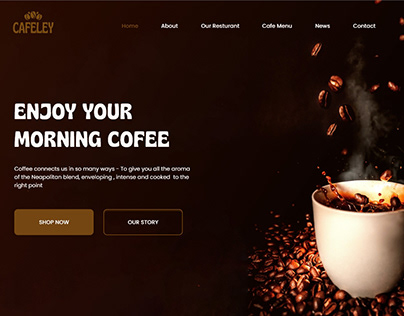 Cafeley website design