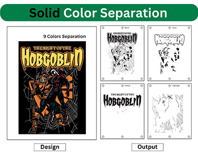 Solid/ Spot Color Separation For Screen Printing