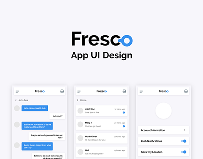 Fresco App UI Design