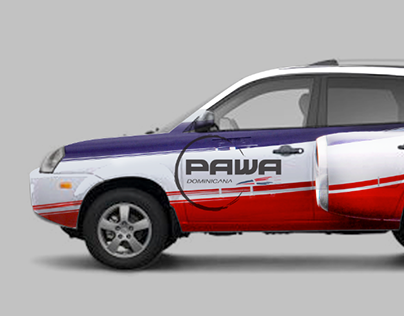 Diseño corporativo, flotilla vehículos línea aérea Pawa