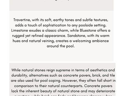 Best Materials for Pool Coping