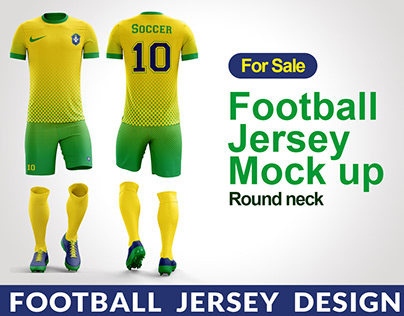 Brazil soccer jersey template design