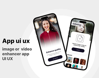 image or video enhancer app ui ux design