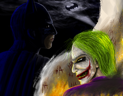 Batman vs Joker. DC Comics 2017 Photoshop