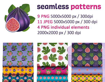 Seamless patternы with figs