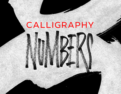 Numbers. Modern calligraphy, 2015