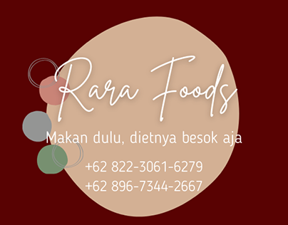 Price List Menu - Rara Foods