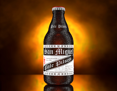 3D San Miguel Beer Bottle