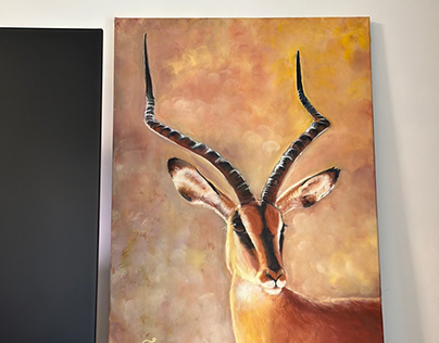 Antelope  Size: 50x70 Materials: oil, stretched canvas