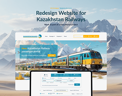 Redesign website for Kazakhstan Railways