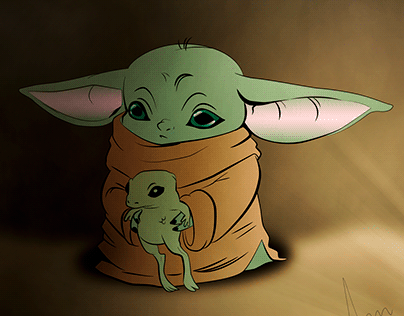 Ilustração Baby Yoda