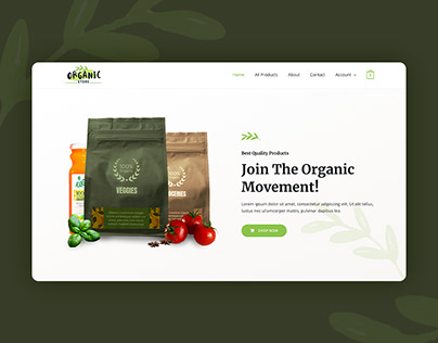 Organic Store Website Design