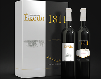 Diseño de lineas de vino ficticias: Exodo y 1811
