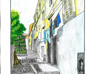 Street scene - one-point perspective 2