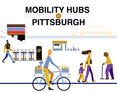Pittsburgh's Mobility Hubs concept illustration