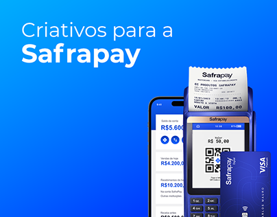 Criativo para a Safrapay e app Safra Empresas