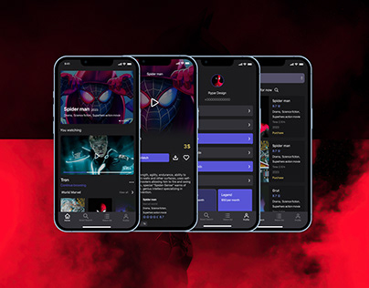 Cinema 4D Mobile app (Online cinema) Design 2023 UX/UI