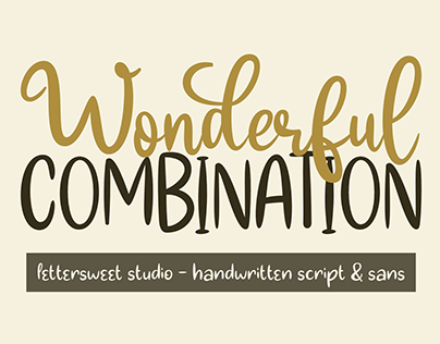 Wonderful Combination - Font Duo Script & Sans Display