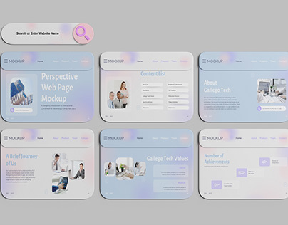 Perspective Web Page Mockups
