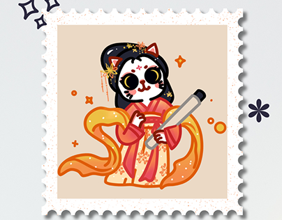 Hanfu Meow With Ancient Scroll